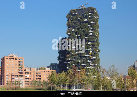 Mailand, Italien - 27.September 2018: Vertikal Wolkenkratzer "Holz" Stockfoto