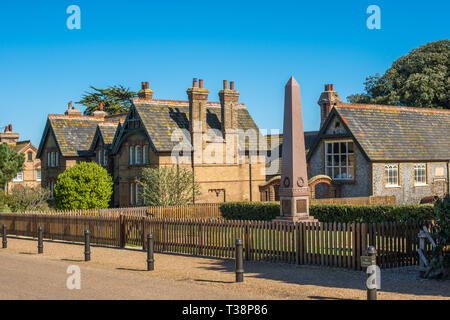 Charaktervolles Holkham Dorf geplante Immobilien Häuser, Norfolk, England Stockfoto