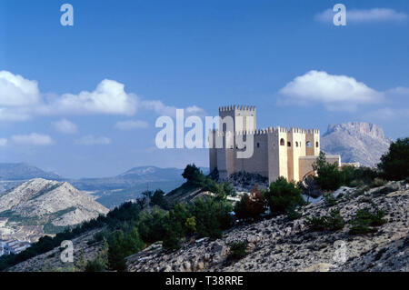 Blick auf Velez Blanco aus Castllo de los Fajardo, Spanien Stockfoto