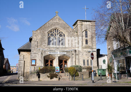 Methodistischen Kapelle, Brackley, Northamptonshire, hat als typische nicht-Konformistische gotischen Gebäude beschrieben und Termine bis ungefähr 1900. Stockfoto