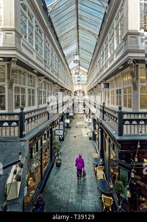 Das Schloss Arcade, Cardiff. Stockfoto