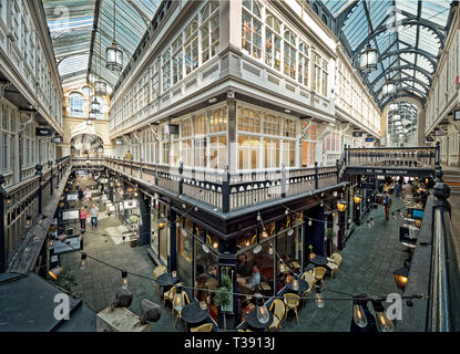 Das Schloss Arcade, Cardiff. Stockfoto