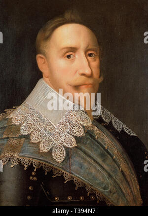 Gustavus Adolphus von Schweden von Jacob Hoefnagel. Gustavus Adolphus, König von Schweden 1611-1632 Gustavus Adolphus (1594-1632), Gustav II Adolf oder Gustav II Adolph, dem König von Schweden von 1611 bis 1632 Stockfoto