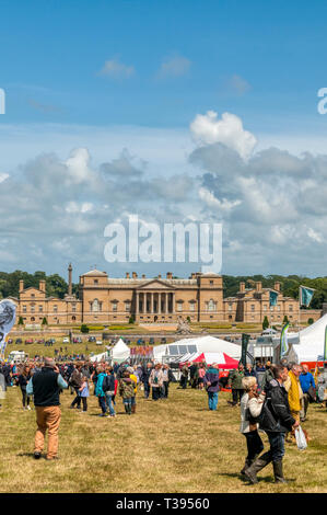 Holkham Country Fair auf dem Gelände des Holkham Hall aus dem 18. Jahrhundert Palladianische Haus in North Norfolk. Stockfoto