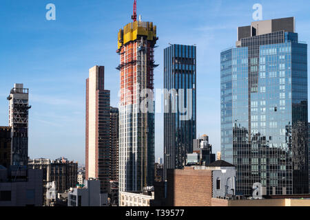 Hochhaus Eigentumswohnungen im Bau, keine Mad, NYC, USA Stockfoto