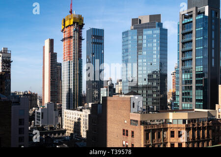 Hochhaus Eigentumswohnungen im Bau, keine Mad, NYC, USA Stockfoto