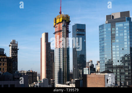 Hochhaus Eigentumswohnungen im Bau, keine Mad, NYC, USA Stockfoto