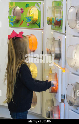 LEGO Spielzeug Plastikziegelsteine Display, LEGO Store, NYC Stockfoto