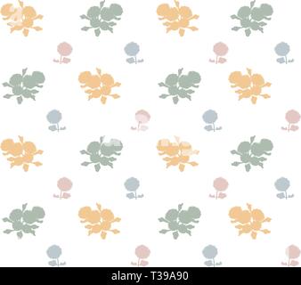 Süße Muster in kleine Blume. Kleine weiße Blüten. Blauen Hintergrund. Streublümchen floral background. Die elegante die Vorlage für Mode wird gedruckt. Stock Vektor