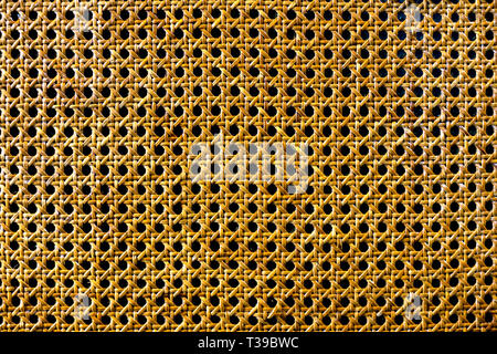 Geschlossen bis brauner Farbe wicker strukturierten Hintergrund Stockfoto