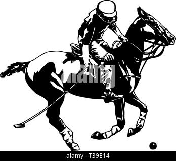 Polo Player Abbildung Stock Vektor