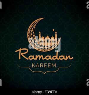 Ramadan Kareem Karte mit geometrischen Hintergrund Stock Vektor