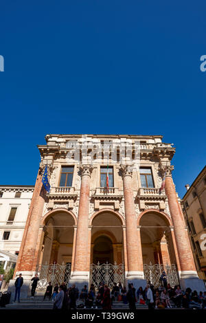 Vicenza, Venetien, Italien. Der Palazzo del Capitaniato, auch bekannt als Loggia del Capitanio oder Loggia Bernarda, ist ein Palazzo in Vicenza, Norditalien, d Stockfoto