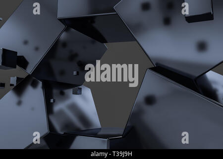 3D-Rendering, kreative Cubes mit Sinn für Wissenschaft und Technologie, Computer digital image Stockfoto