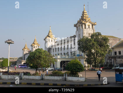 Yangon Hauptbahnhof, Yangon, Myanmar (Birma) Stockfoto