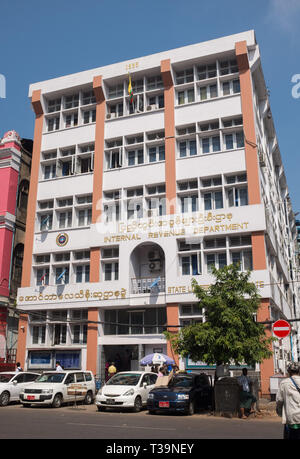 Interne Erlöse, die Abteilung Gebäude in Yangon (Rangun), Myanmar (Birma) Stockfoto