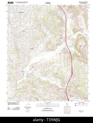 USGS TOPO Karte Kalifornien CA Bonsall 20120521 TM Wiederherstellung Stockfoto