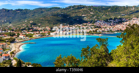 Beeindruckende Insel Skopelos, Panoramaaussicht, Griechenland Stockfoto