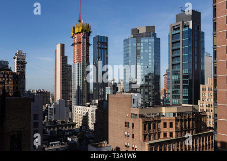 Hochhaus Eigentumswohnungen im Bau, keine Mad, NYC, USA Stockfoto