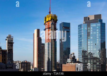 Hochhaus Eigentumswohnungen im Bau, keine Mad, NYC, USA Stockfoto