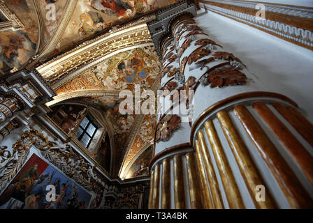 Anzeigen und Details der Kirche in Saint Lawrence Kartause Certosa di San Lorenzo in padula Provinz Salerno Italien Stockfoto