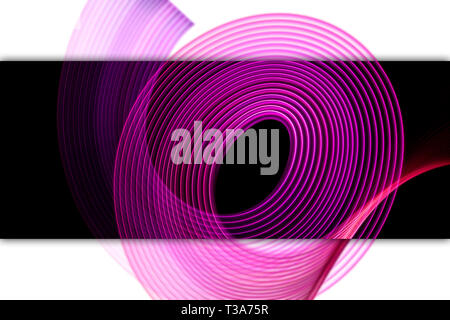 Abstrakt fractal Hintergrund. Fantasy rot und rosa Linien abstrakt auf schwarzem Hintergrund. Stockfoto