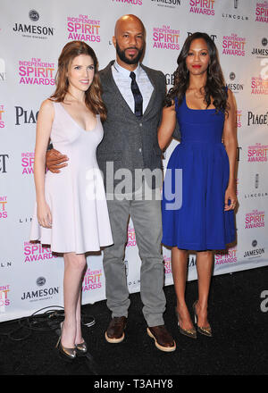 Anna Kendrick, Common, Zoe Saldana bei den Film Independent Spirit Awards 2013 Nominierungen Pressekonferenz im W Hotel in Los Angeles. Anna Kendrick, Common, Zoe Saldana 29 Veranstaltung in Hollywood Leben - Kalifornien, Red Carpet Event, USA, Filmindustrie, Prominente, Fotografie, Bestof, Kunst, Kultur und Unterhaltung, Topix prominente Mode, Besten, Hollywood Leben, Event in Hollywood Leben - Kalifornien, Roter Teppich und backstage, Film Stars, TV Stars, Musik, Promis, Topix, Akteure aus dem gleichen Film, Cast und co Star zusammen. Anfrage tsuni@Gamma-USA.com, Kredit Tsuni/USA, Stockfoto