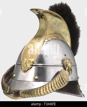 Schutzkleidung, Helme, Bayerische Helm Modell 1842 für Soldaten der Kürassiere, Additional-Rights - Clearance-Info - Not-Available Stockfoto