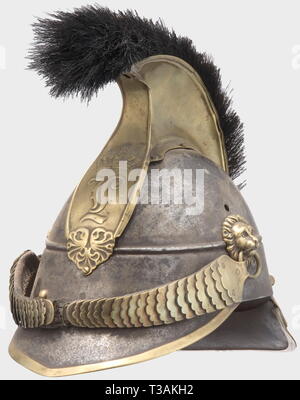 Schutzkleidung, Helme, Bayerische Helm Modell 1842 für Soldaten der Kürassiere, Additional-Rights - Clearance-Info - Not-Available Stockfoto