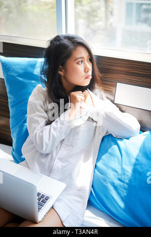 In dem Bestreben, junge Frau Stockfoto