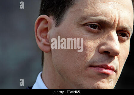 David Miliband MP. Westminster, London. 6. April 2010. Stockfoto