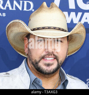 Las Vegas, USA. 07 Apr, 2019. LAS VEGAS, Nevada, USA - April 07: Jason Aldean kommt am 54. Akademie der Country Music Awards im MGM Grand Garden Arena am 7. April 2019 in Las Vegas, Nevada, USA. (Foto von Xavier Collin/Image Press Agency) Quelle: Bild Presse Agentur/Alamy leben Nachrichten Stockfoto