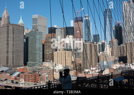 New York, USA. 03 Apr, 2019. Newport District in Manhattan, New York. Foto: Ralf Hirschberger/dpa/Alamy leben Nachrichten Stockfoto