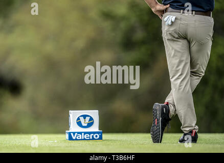 San Antonio, Texas, USA. 7 Apr, 2019. GOLF - 2019 - Endrunde, Aktion, Valero Texas Open, TPC San Antonio, Eichen Kurs, den 7. April, San Antonio, Texas Credit: Scott Foley/ZUMA Draht/Alamy leben Nachrichten Stockfoto