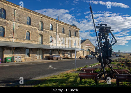 Steampunk Skulptur in Oamaru Stockfoto