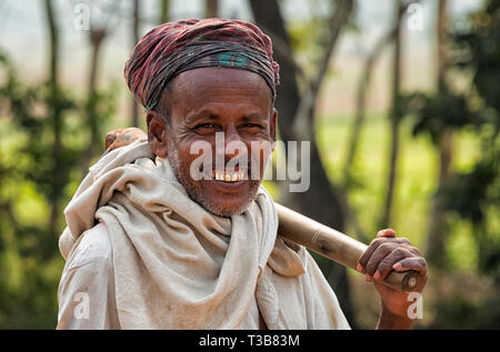 Betriebsinhaber, die Hacke, Chittagong, Division Chittagong, Bangladesch Stockfoto