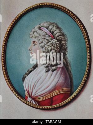 Charlotte Albertine Ernestine von Stein, auch Charlotta Ernestina Bernadina von Stein, geboren von Schardt, 1742-1827, eine Hofdame am Hof in Stockfoto