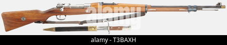 SERVICE WAFFEN, BRASILIEN, Gewehr Modell 1908 mit Bajonett, Kaliber 7x57, Nummer 5824, Additional-Rights - Clearance-Info - Not-Available Stockfoto