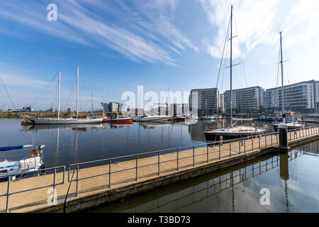 Titanic Hotel Cocktailbar und ehemaligen Zeichnung Amt der White Star Line, Belfast, Nordirland Stockfoto