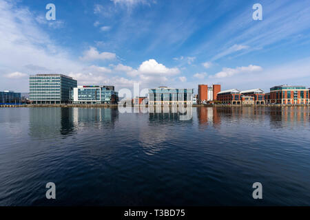 Titanic Hotel Cocktailbar und ehemaligen Zeichnung Amt der White Star Line, Belfast, Nordirland Stockfoto