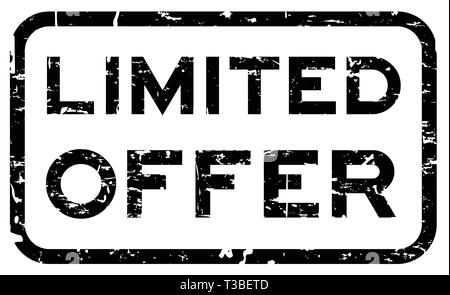 Grunge schwarz limitiertes Angebot quadratische Siegelstempel auf weißem Hintergrund Stock Vektor
