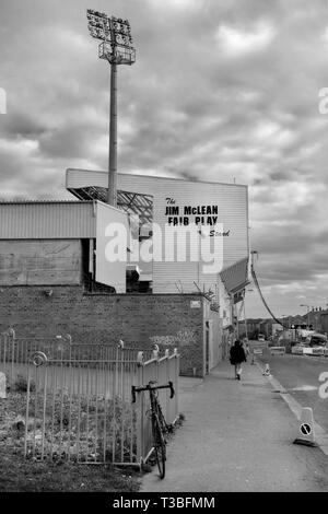 DUNDEE, Schottland - 20 März 2016: ein schwarz-weiß Foto des Dundee United home Boden. Stockfoto