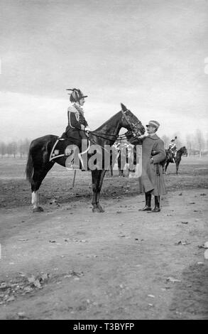 Bersaglieri auf Pferd, 1910-20 Stockfoto