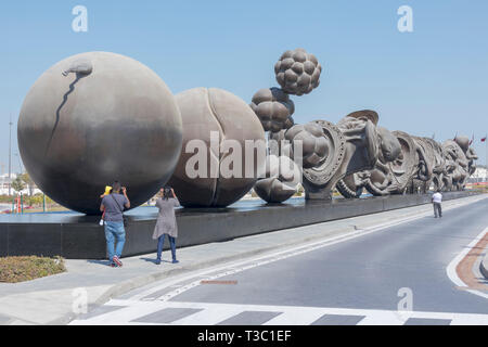 Die wundersame Reise (2005 bis 2013), eine Serie von 14 Bronze Skulpturen des Künstlers Damien Hirst, Sidra medizinisches und Forschungszentrum, Doha, Qatar Stockfoto