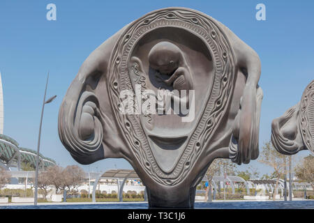 Die wundersame Reise (2005 bis 2013), eine Serie von 14 Bronze Skulpturen des Künstlers Damien Hirst, Sidra medizinisches und Forschungszentrum, Doha, Qatar Stockfoto