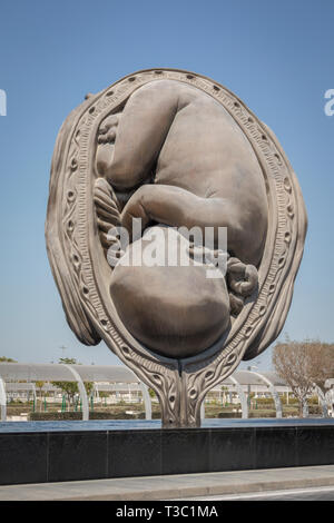 Die wundersame Reise (2005 bis 2013), eine Serie von 14 Bronze Skulpturen des Künstlers Damien Hirst, Sidra medizinisches und Forschungszentrum, Doha, Qatar Stockfoto