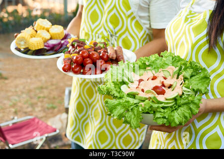 Essen für Barbecue Party Stockfoto