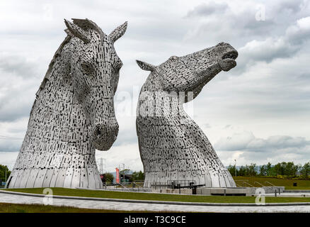 Die Kelpies in Falkirk Stockfoto