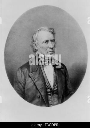 Zachary Taylor (1784-1850), 12. Präsident der Vereinigten Staaten von 1849-50, Porträt, Lithographie, Brady, D'Avignon und Co., 1850 Stockfoto