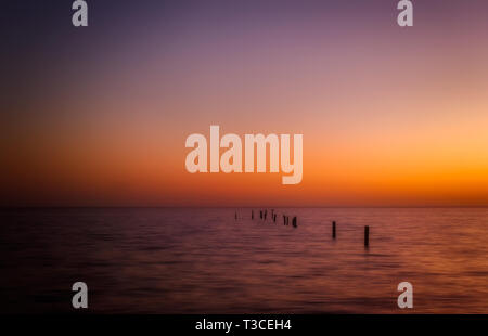 Die Sonne am Strand Coden, Jan. 11, 2017, Coden, Alabama. Stockfoto